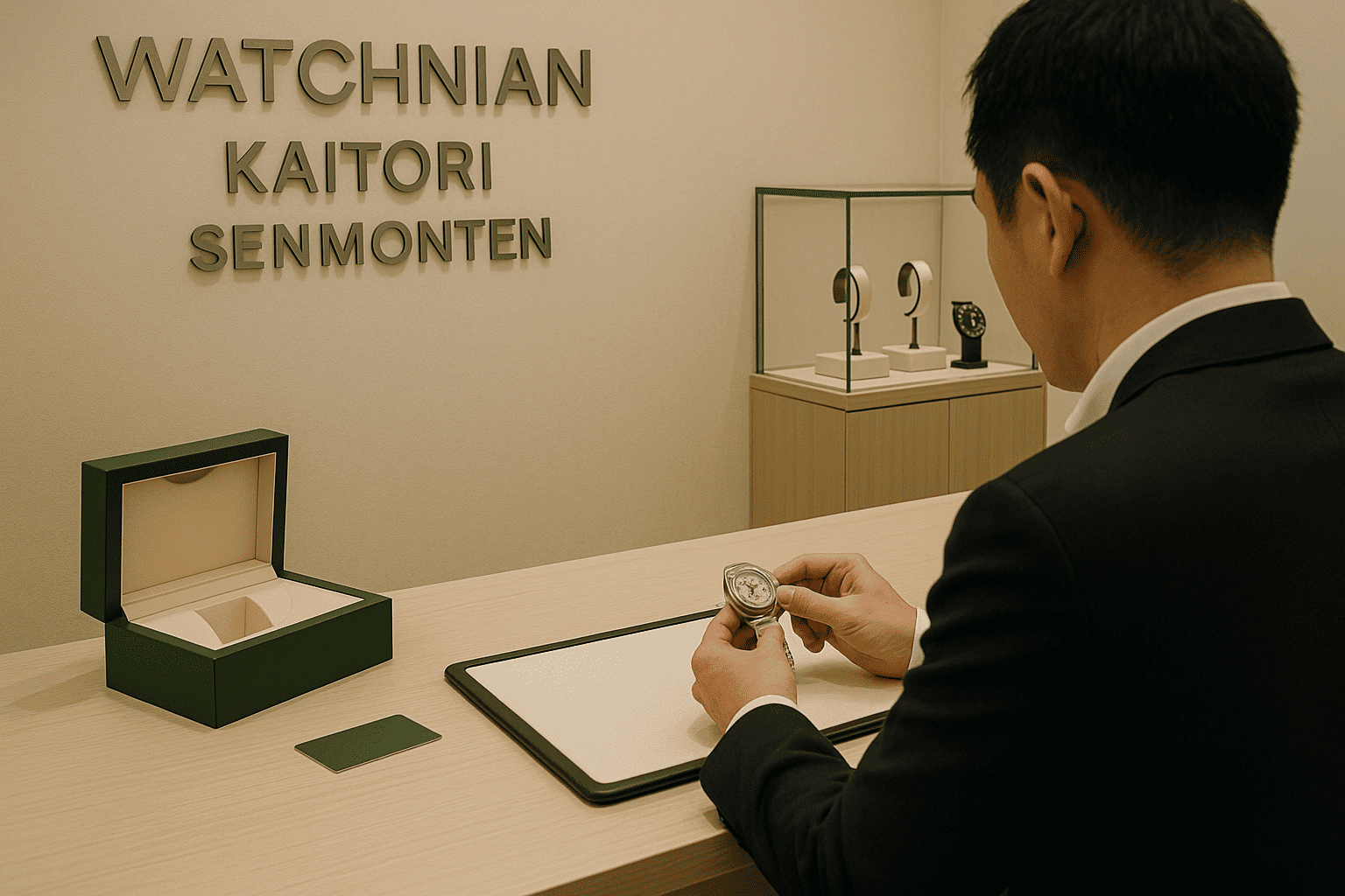 ウォッチニアン買取専門店の中野店のプロフェッショナルな時計査定カウンター