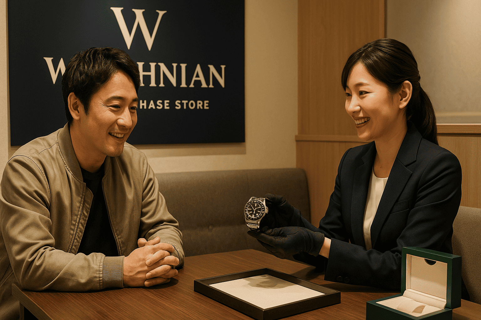 高級時計の精密で美しい内部ムーブメントのクローズアップ写真、または金無垢の時計ケースの素材感がわかる画像